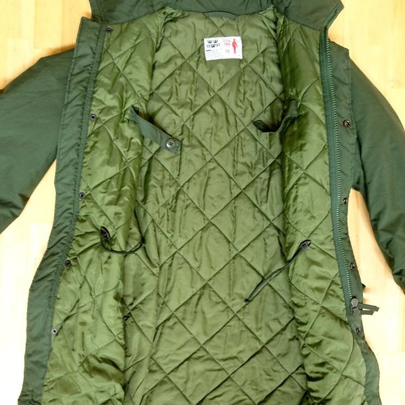 Genuine Swedish Army Insulated Thermal M90 Jacket Green Cold Weather Large - Picture 9 of 12